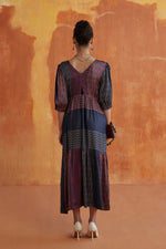 Load image into Gallery viewer, MOIRA LONG DRESS- INDIGO
