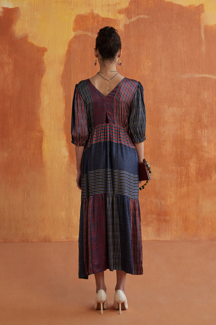 MOIRA LONG DRESS- INDIGO