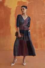 Load image into Gallery viewer, MOIRA LONG DRESS- INDIGO
