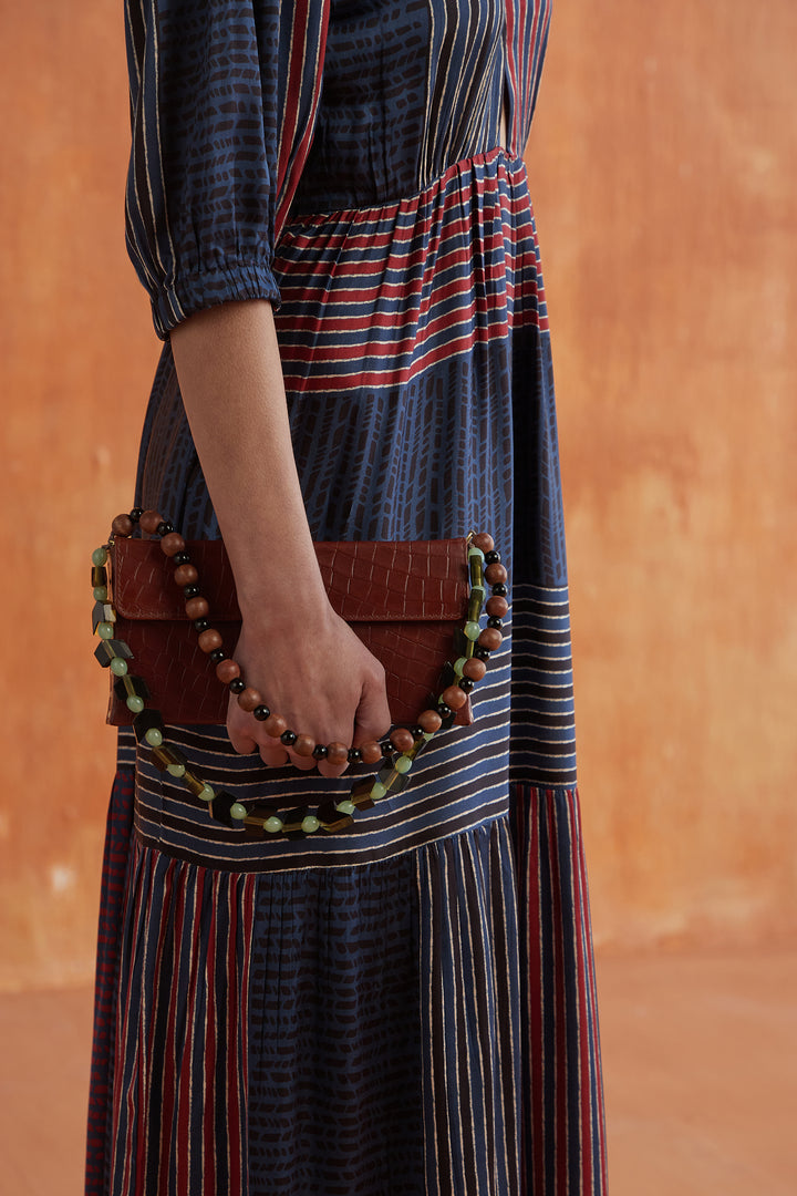 MOIRA LONG DRESS- INDIGO