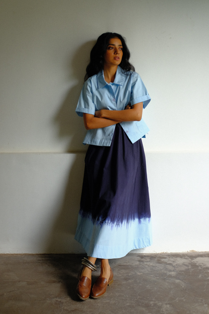 TONK SKIRT SET- DRIP BLUE