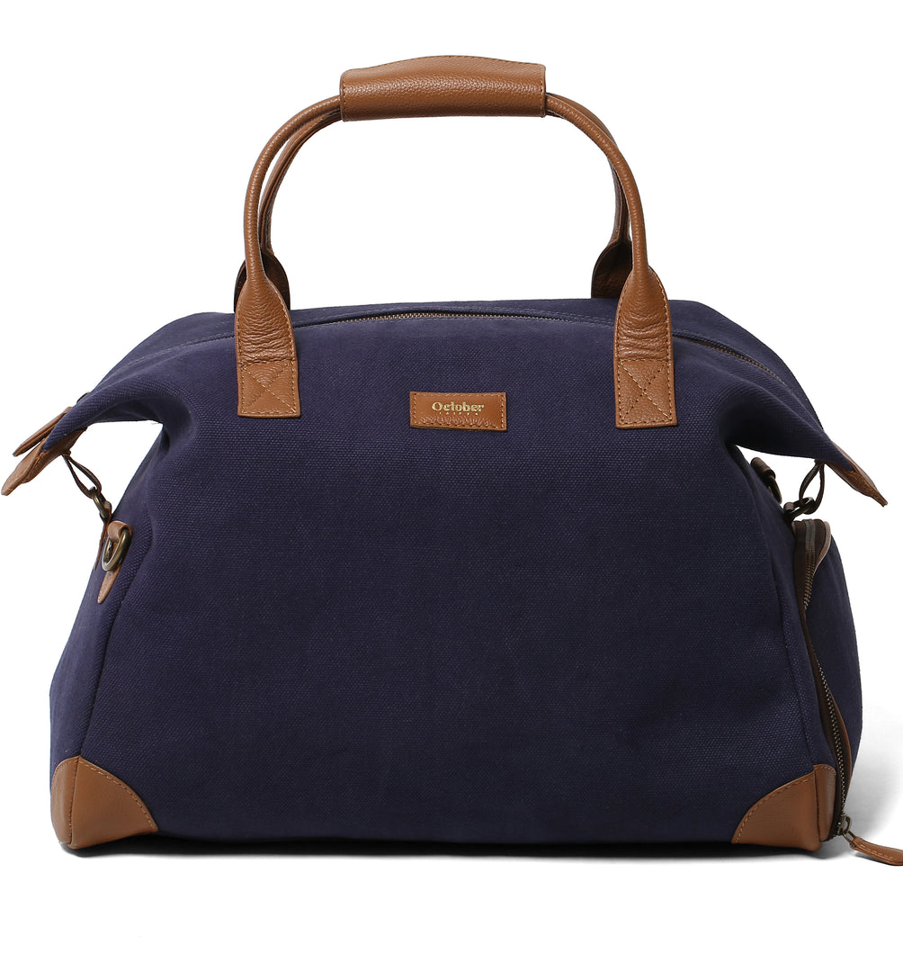 BRONX CANVAS DUFFLE BAG-BLUE