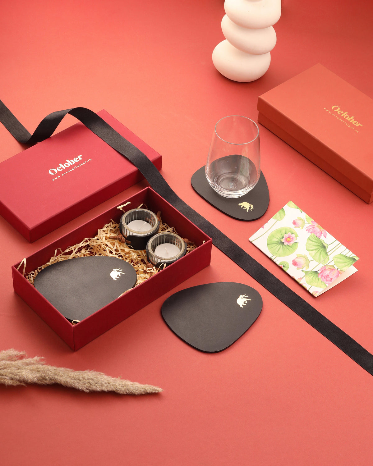 GIFT BOX  ( Coaster+Tea Lights)
