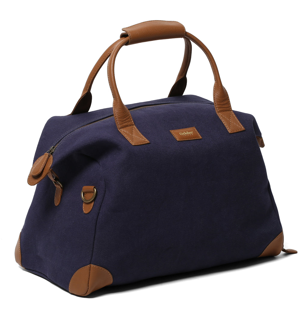 BRONX CANVAS DUFFLE BAG-BLUE