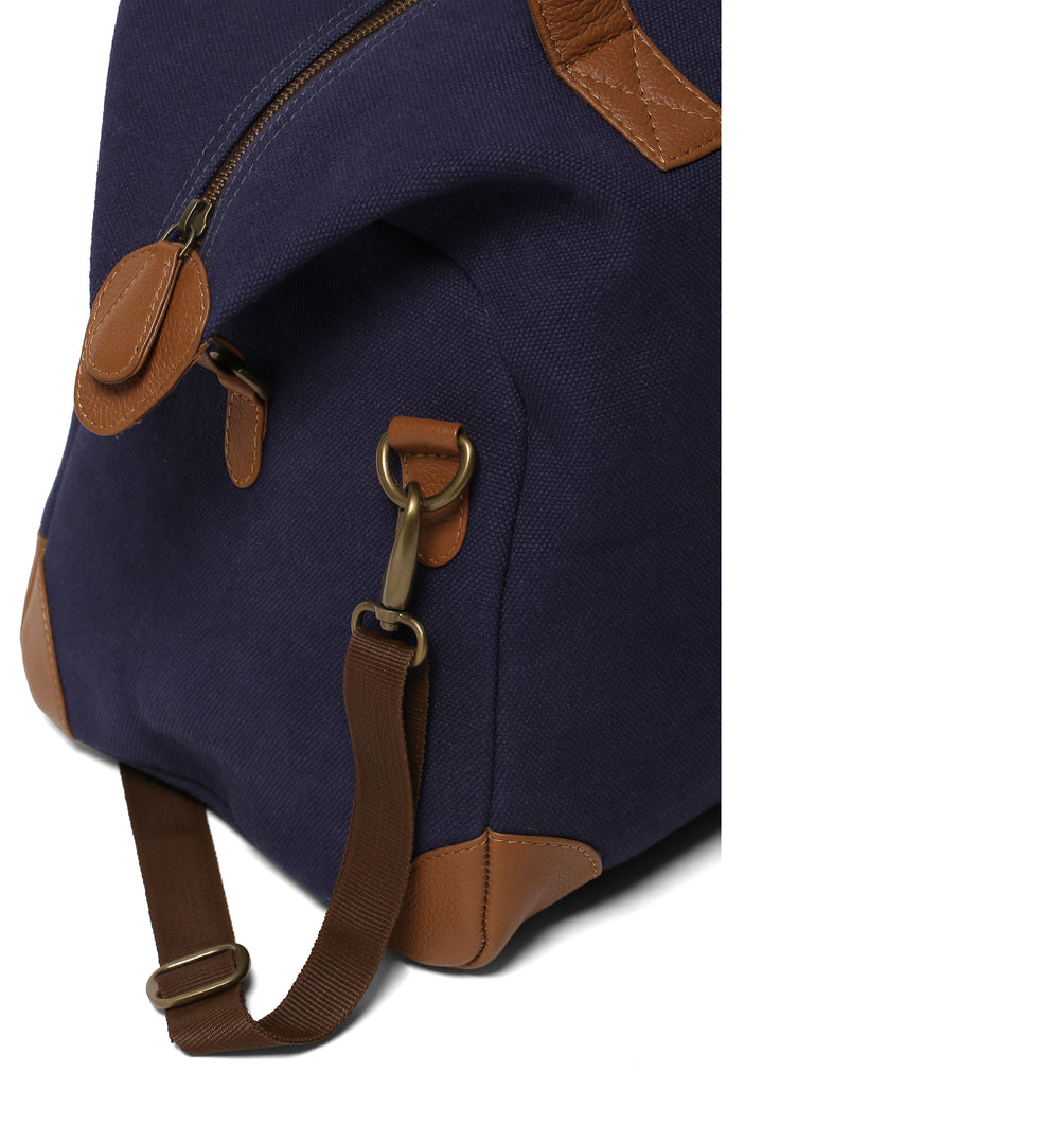 BRONX CANVAS DUFFLE BAG-BLUE