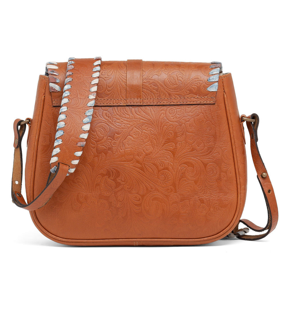 WALTER SATCHEL BAG-EMBOSSED