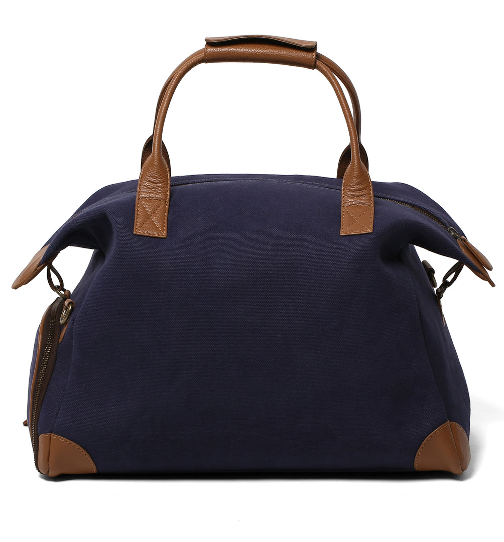 BRONX CANVAS DUFFLE BAG-BLUE