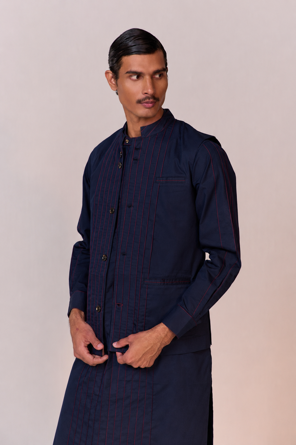 ANUV NEHRU JACKET SET-SET OF 3
