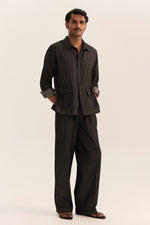 Load image into Gallery viewer, JODHPURI SHIRT SET-DENIM