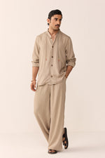 Load image into Gallery viewer, WEEKEND SHIRT SET-CHAI LATTE