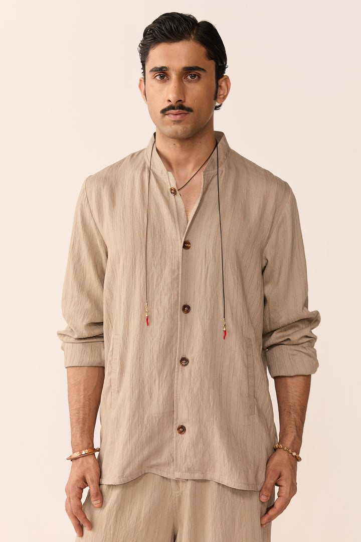 WEEKEND SHIRT SET-CHAI LATTE