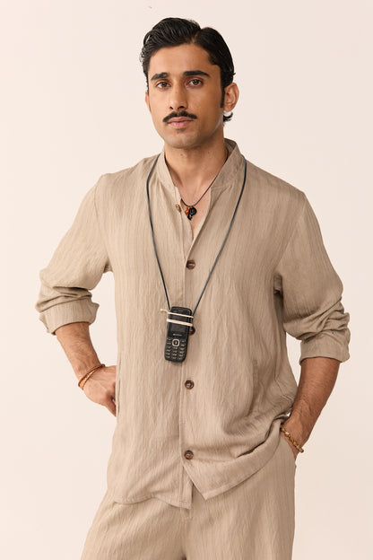 WEEKEND SHIRT SET-CHAI LATTE