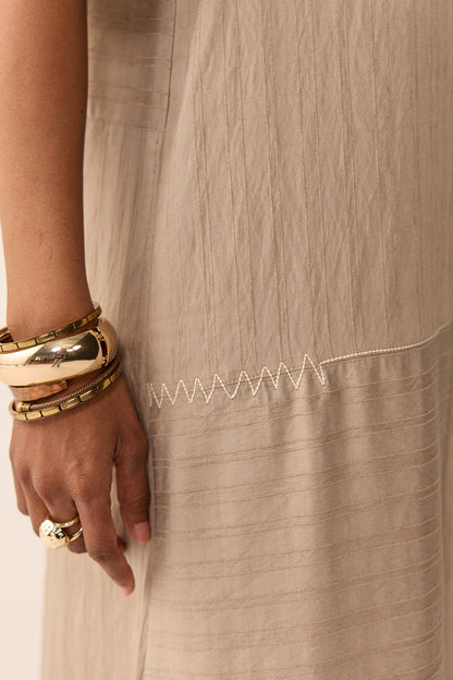 SAILOR VACATION DRESS- CHAI LATTE