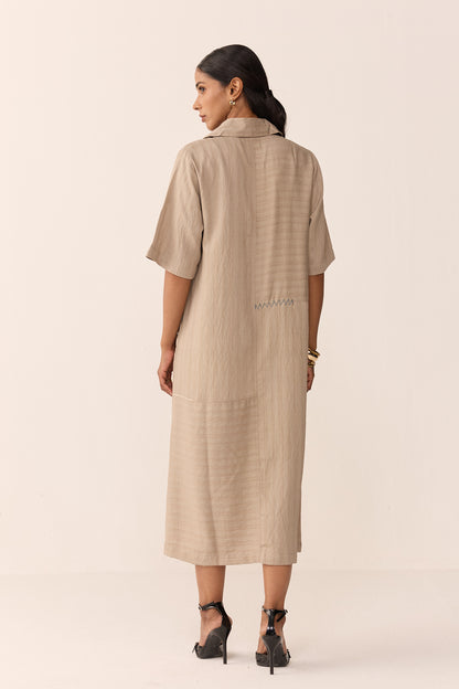 SAILOR VACATION DRESS- CHAI LATTE