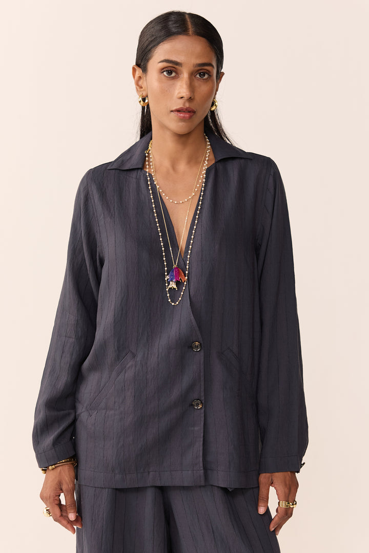 ASYMMETRIC SET- SAILOR BLUE