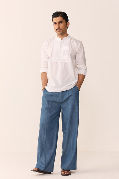 RAWAL WIDE PANTS-WASHED BLUE