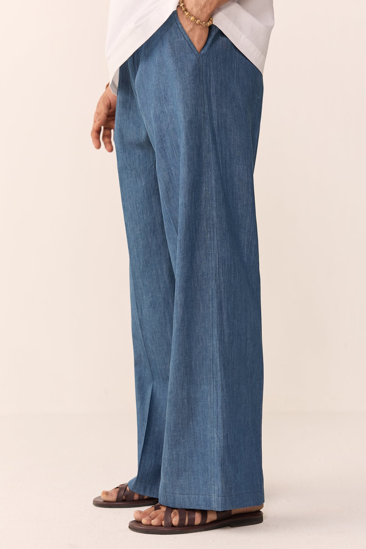 RAWAL WIDE PANTS-WASHED BLUE