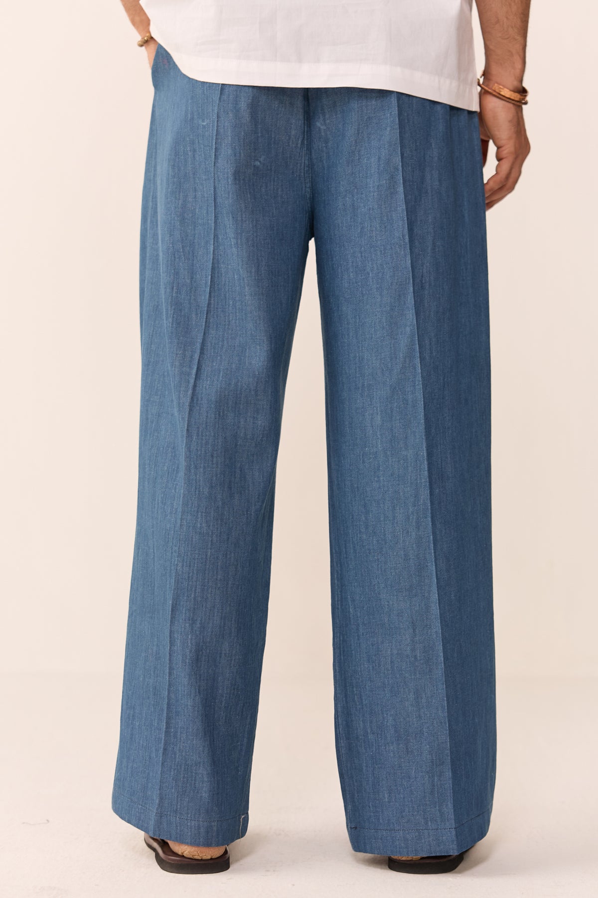 RAWAL WIDE PANTS-WASHED BLUE