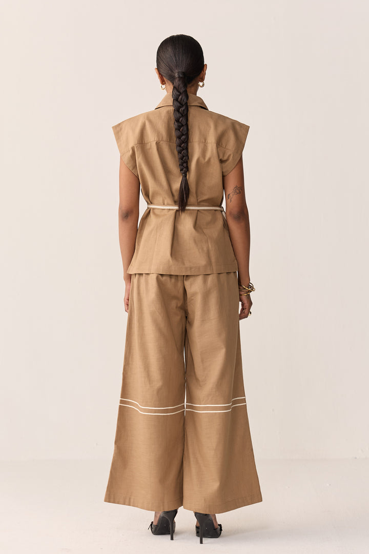 SAHIBA LINEN SET-BURNT CHAI