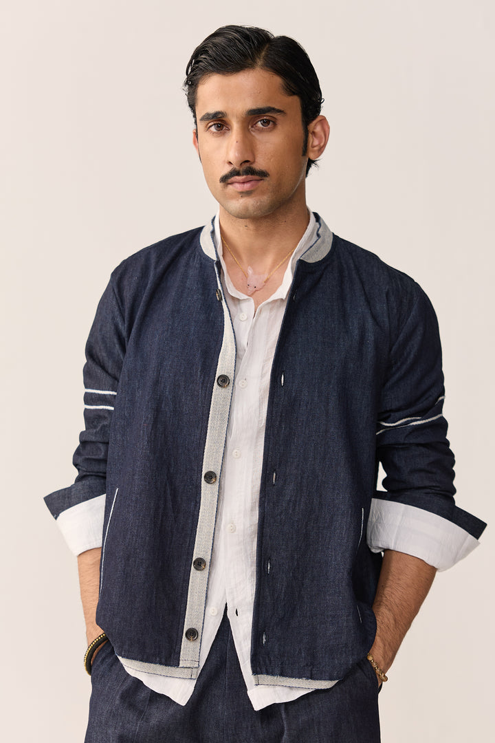 Weekend Bomber Jacket-Denim