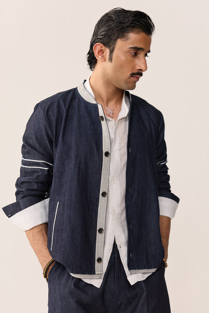 Weekend Bomber Jacket-Denim