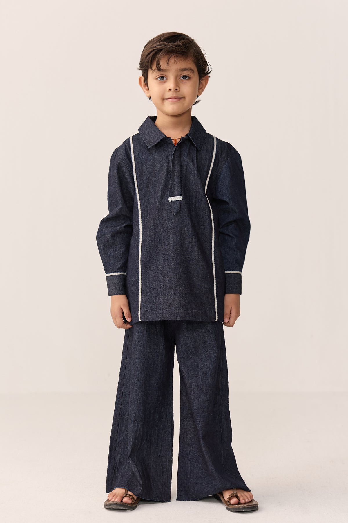 DENIM KURTA SET