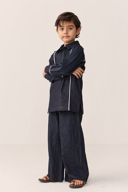 DENIM KURTA SET