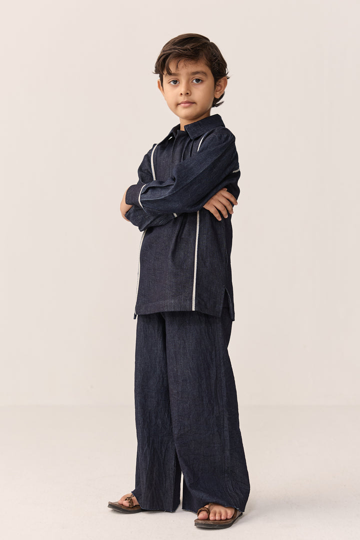 DENIM KURTA SET