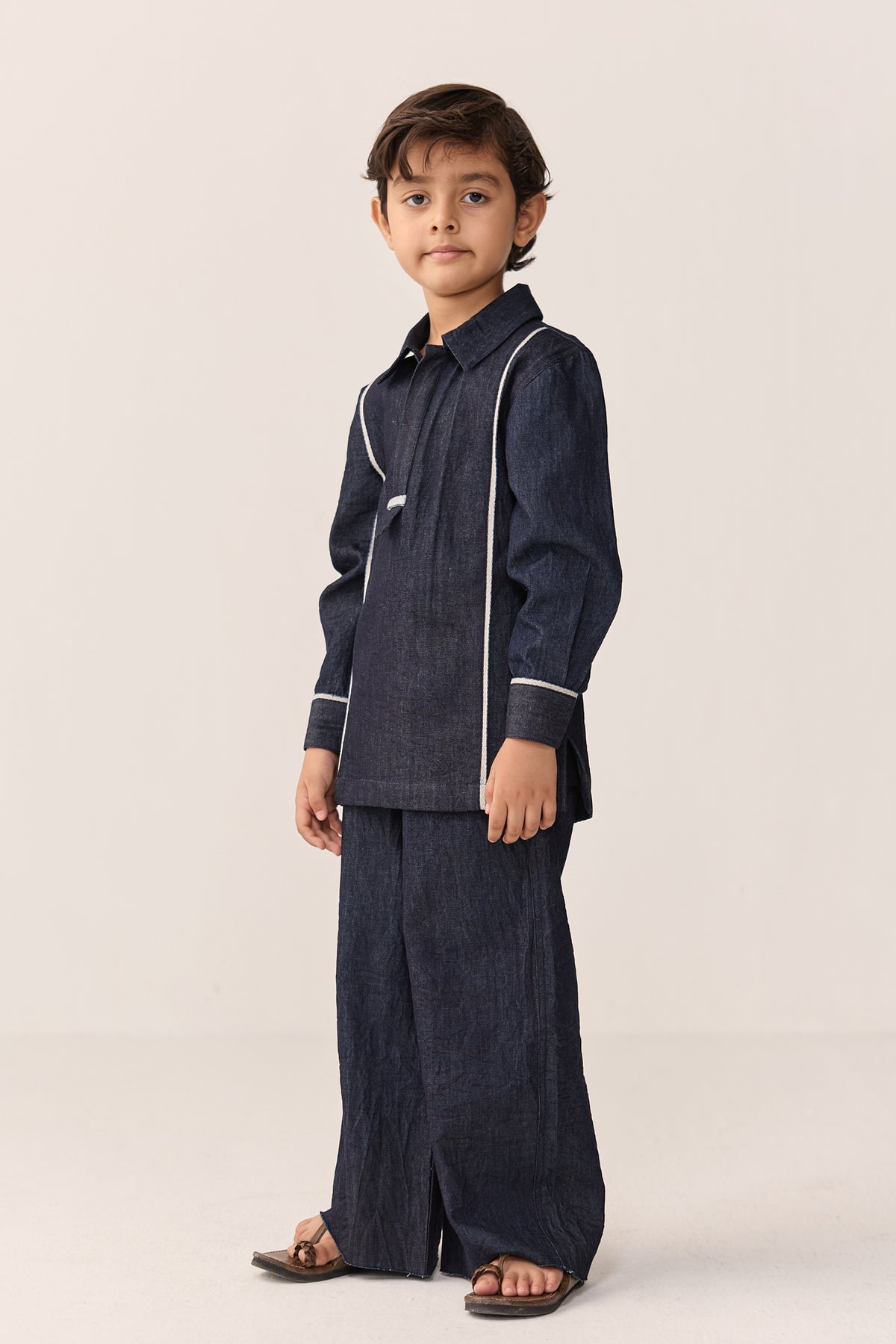 DENIM KURTA SET