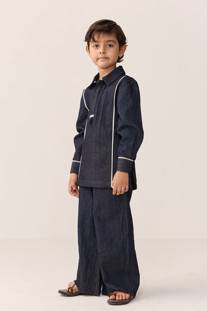 DENIM KURTA SET