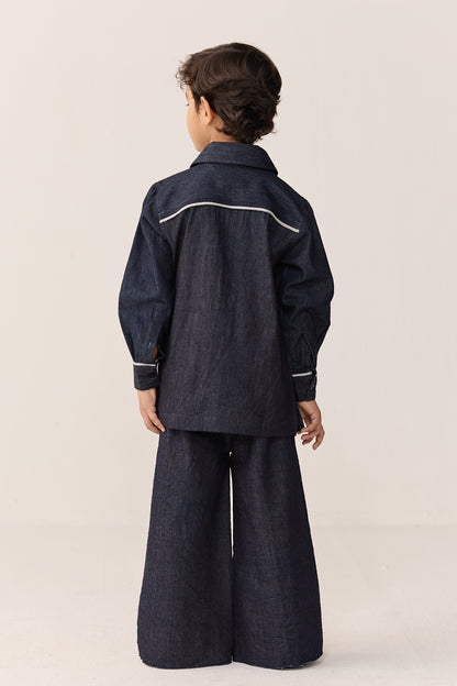 DENIM KURTA SET