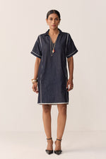 Load image into Gallery viewer, JAWAI SHORT DRESS-DENIM