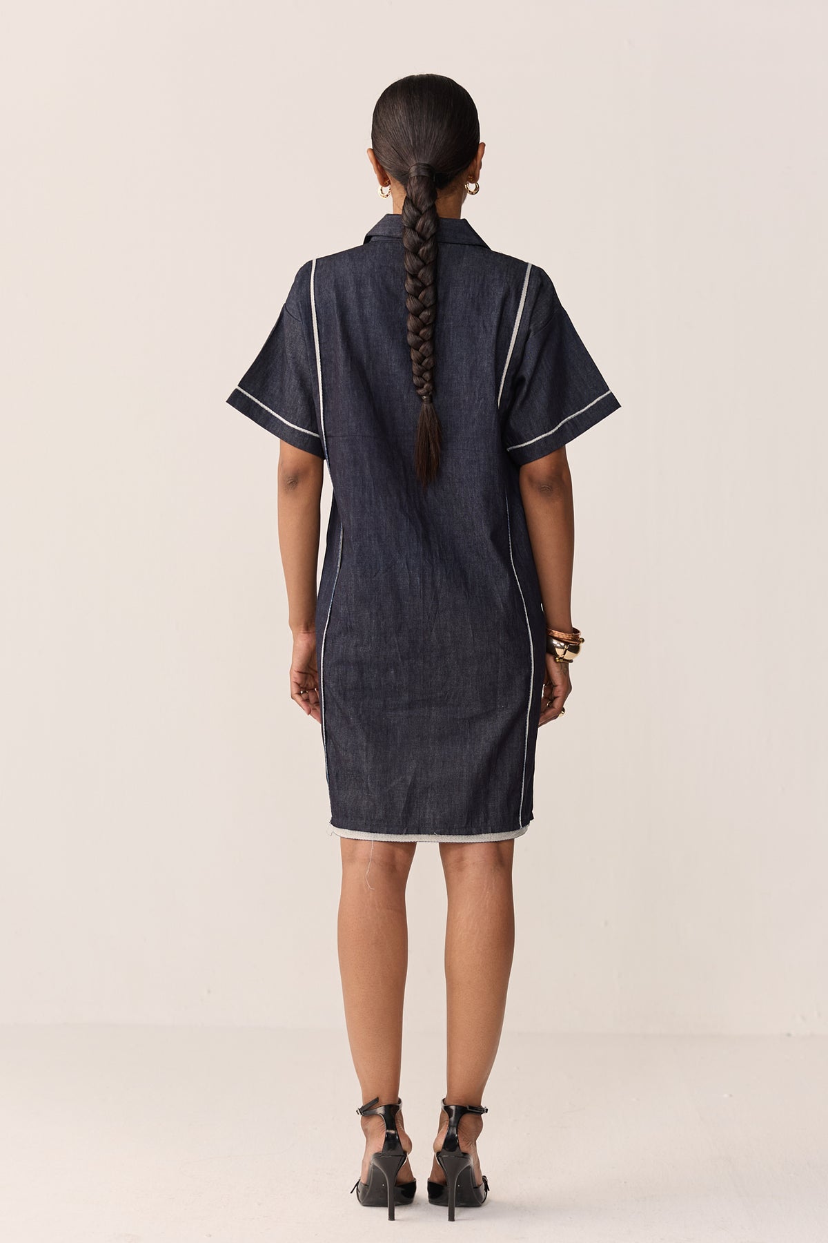 JAWAI SHORT DRESS-DENIM