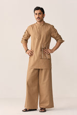 Load image into Gallery viewer, SEHER KURTA SET- BURNT CHAI