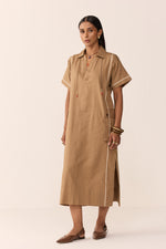 Load image into Gallery viewer, TONK TRAVEL DRESS- BURNT CHAI