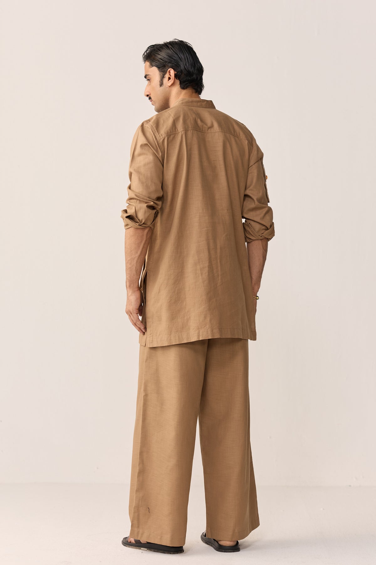 SEHER KURTA SET- BURNT CHAI