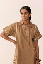 Load image into Gallery viewer, TONK TRAVEL DRESS- BURNT CHAI