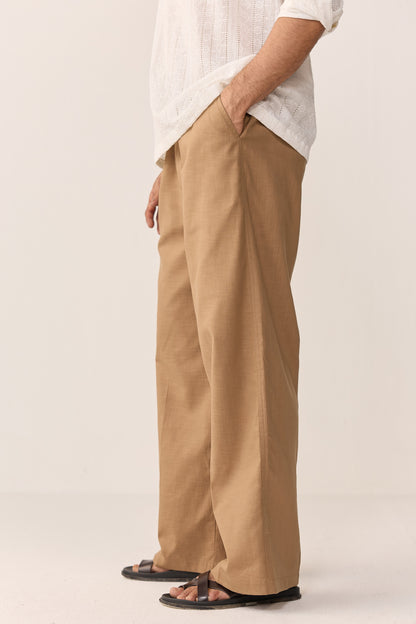 SUMMER LINEN PANT-BURNT CHAI