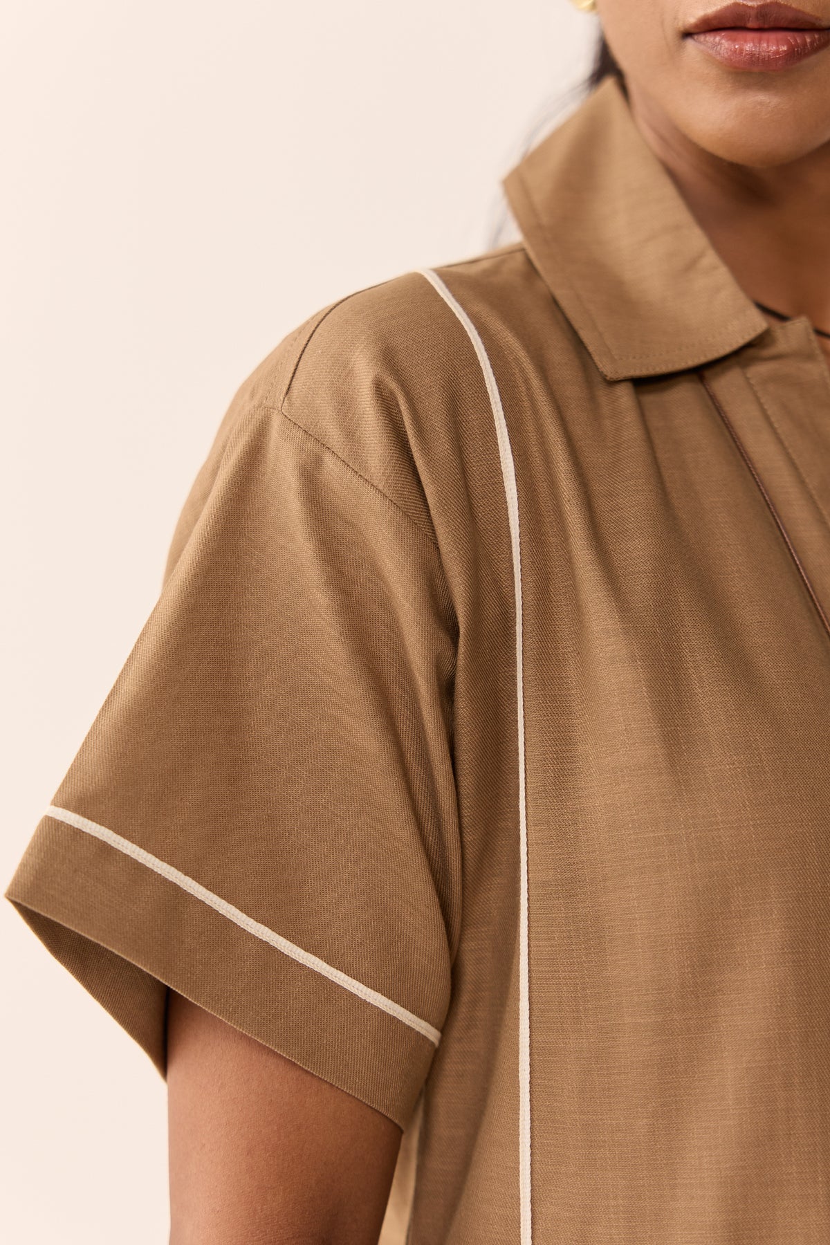 TONK TRAVEL DRESS- BURNT CHAI