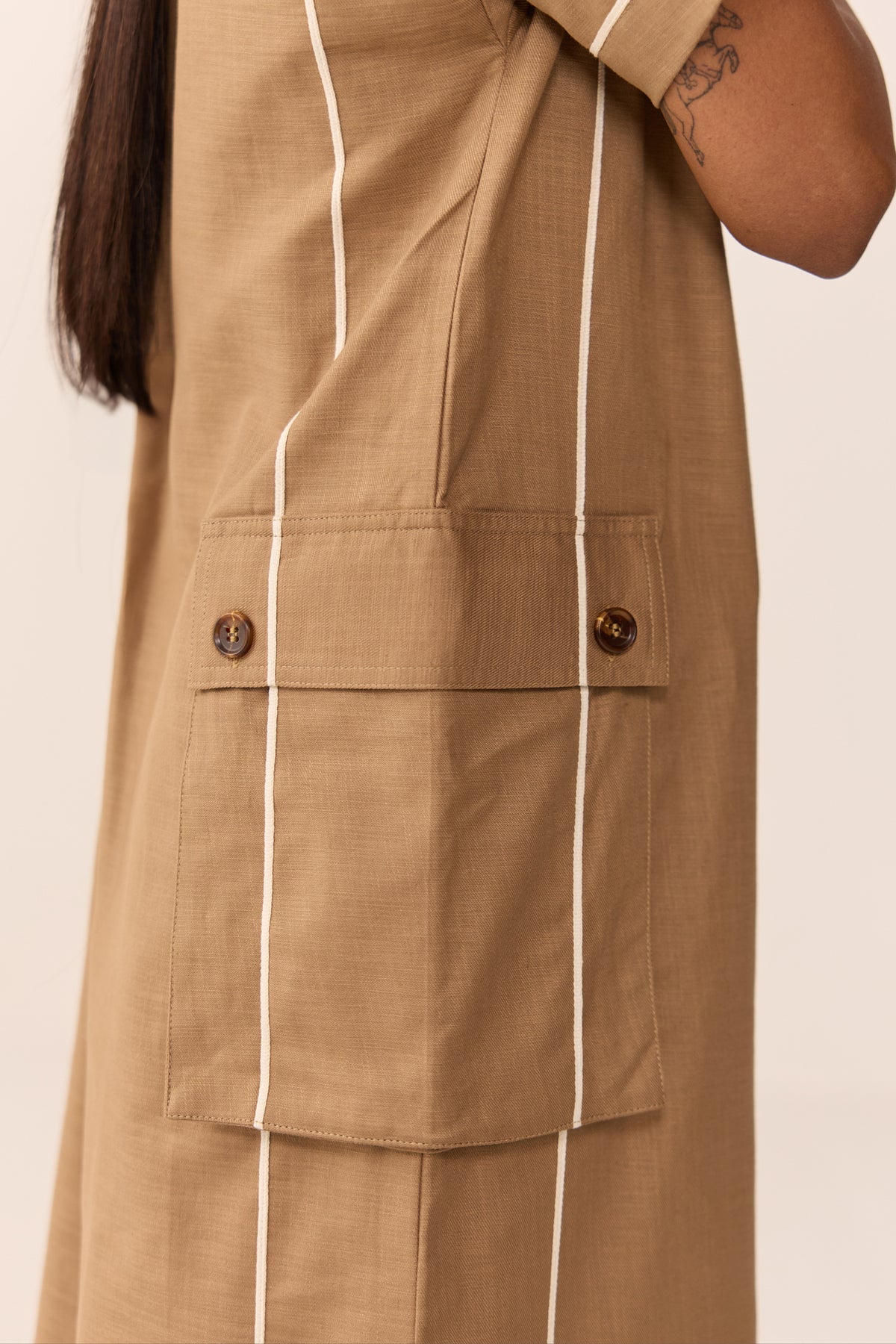 TONK TRAVEL DRESS- BURNT CHAI