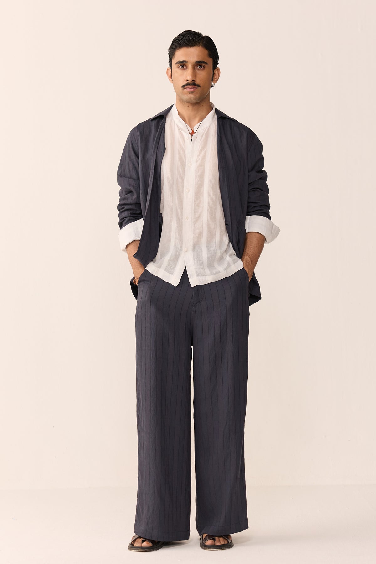 ASYMMETRIC SAILOR SET -BLUE