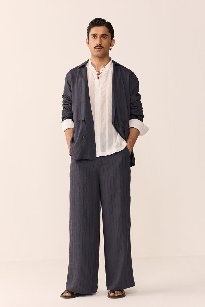 ASYMMETRIC SAILOR SET -BLUE