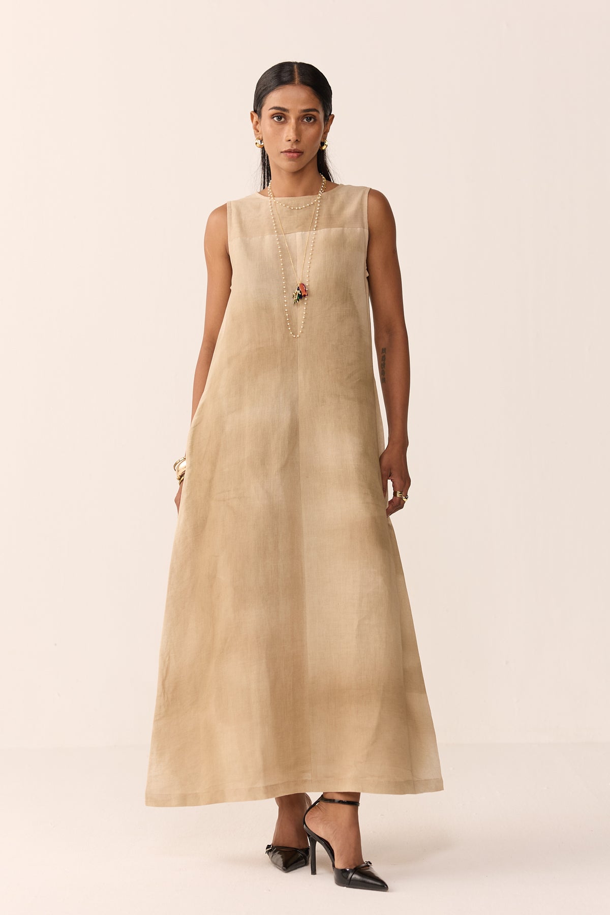 SUMMER LINEN DRESS-DUNES