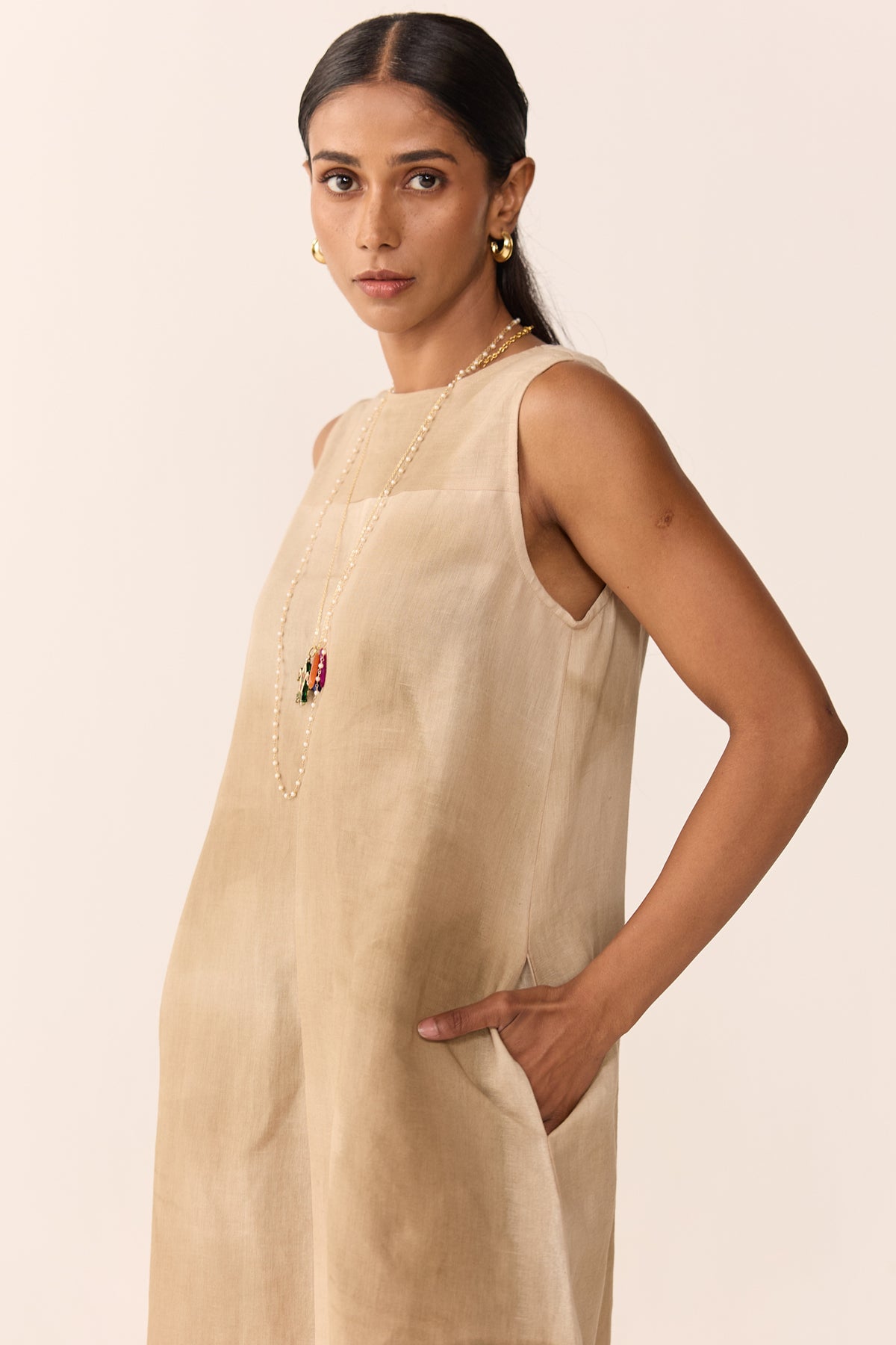 SUMMER LINEN DRESS-DUNES