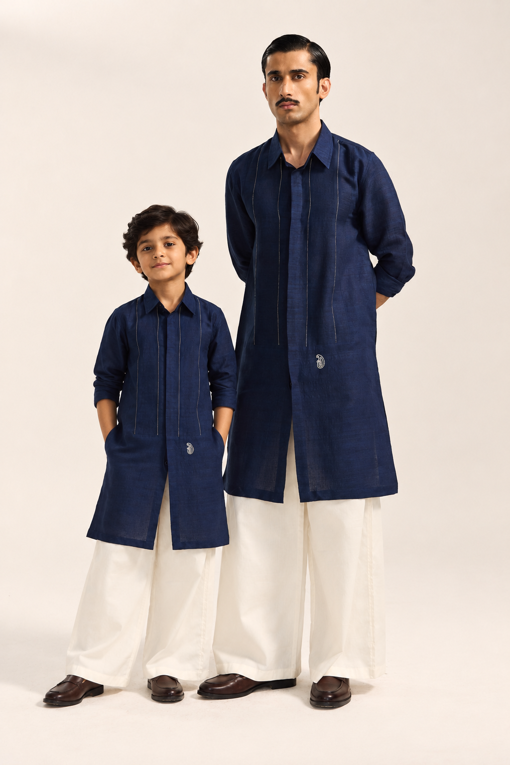 Arth Silk Kurta Set-Kids