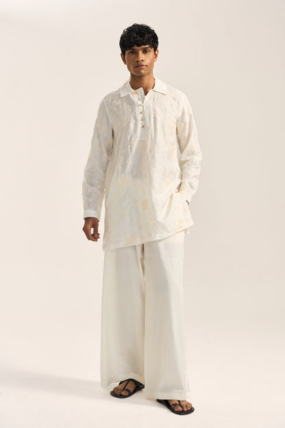 Amaan Silk Kurta Set- Dori Embroidery