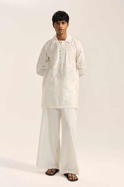 Amaan Silk Kurta Set- Dori Embroidery