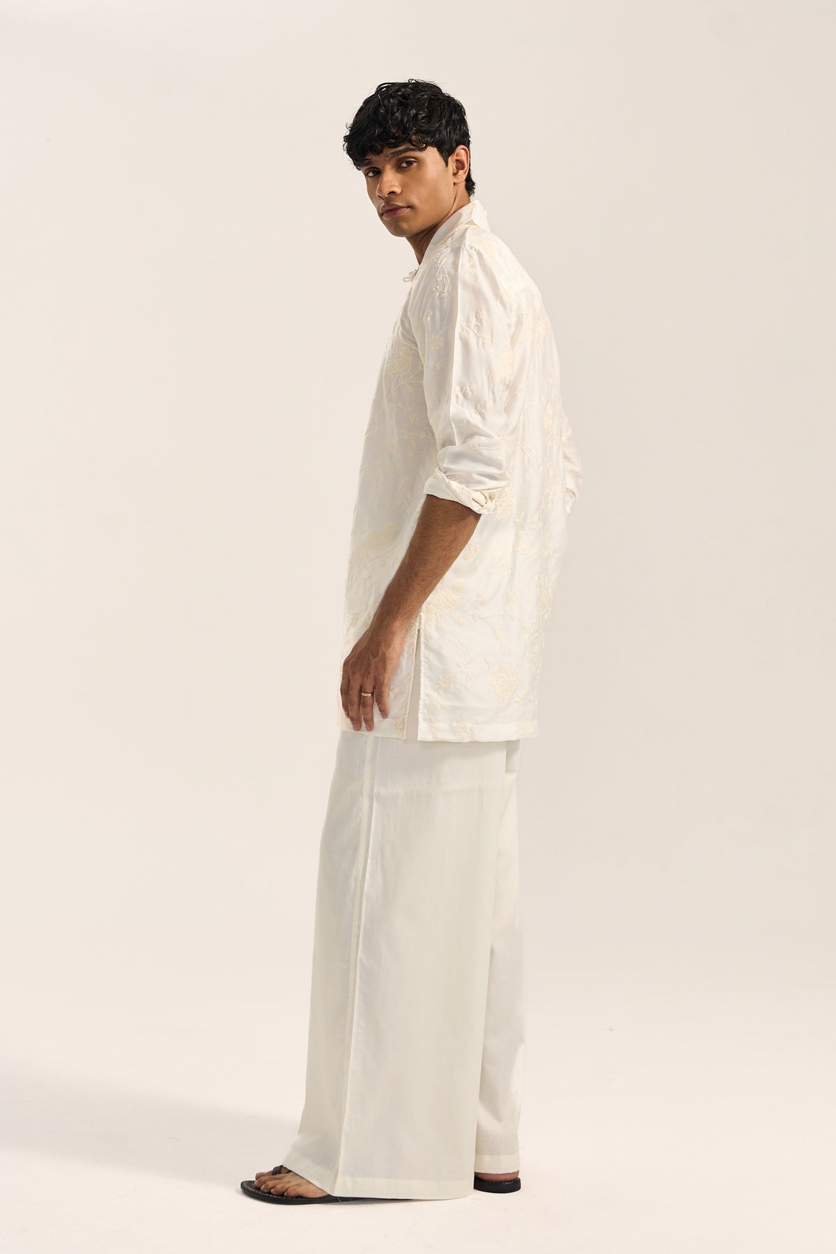 Amaan Silk Kurta Set- Dori Embroidery
