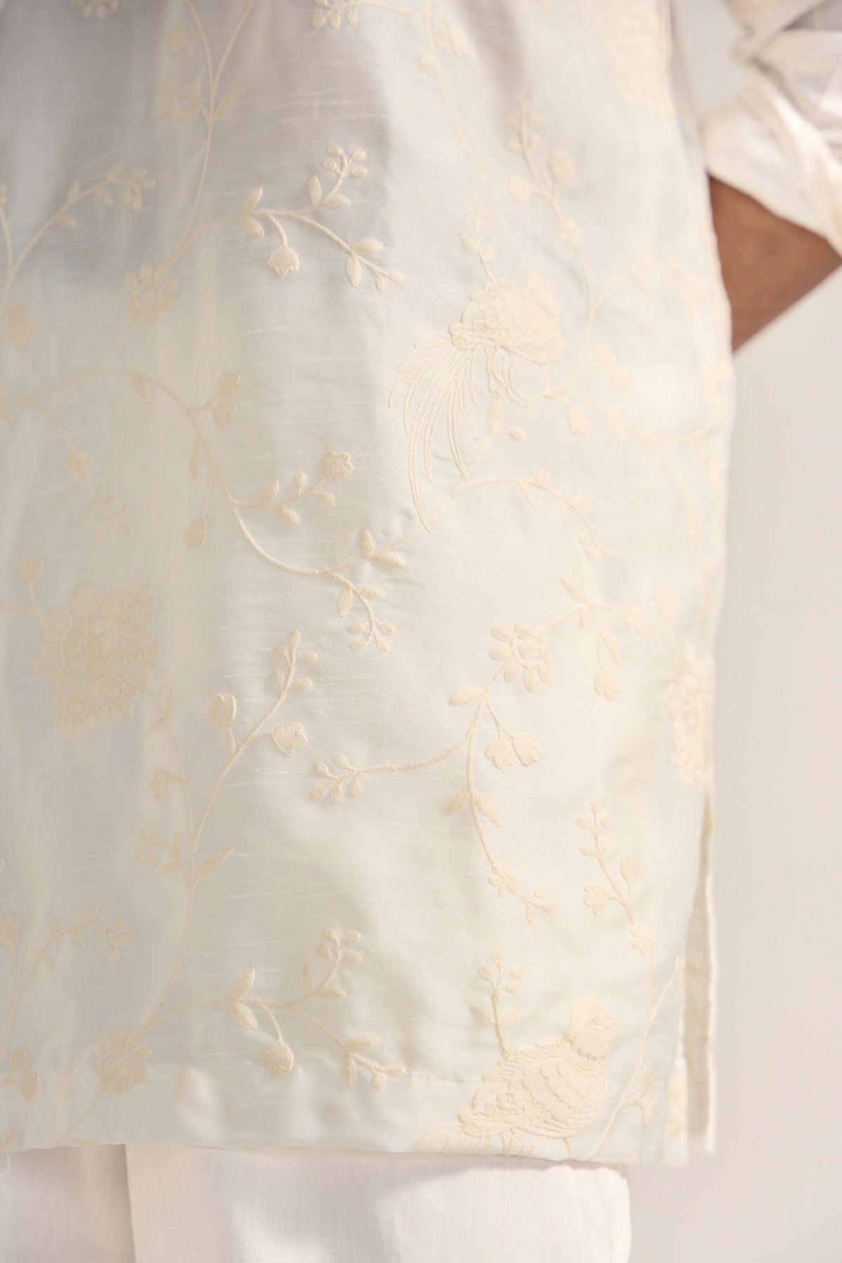 Amaan Silk Kurta Set- Dori Embroidery