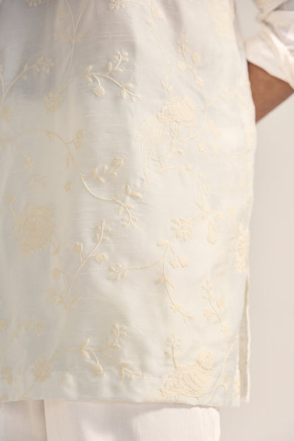 Amaan Silk Kurta Set- Dori Embroidery
